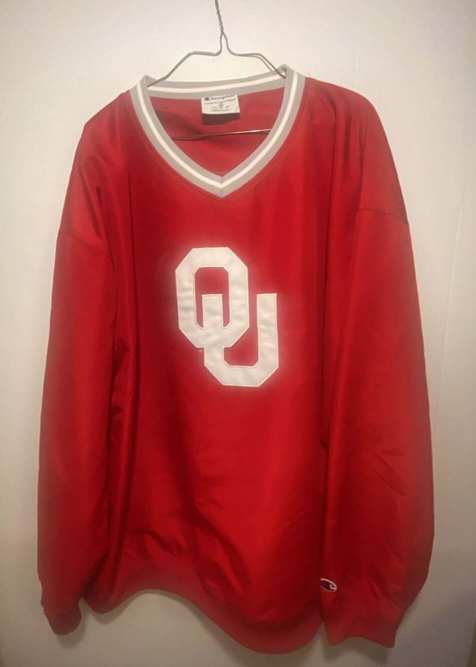 Champion Oklahoma Sooners OU Authentic Athleticwear V-Neck Jacket Mens Size 2XL